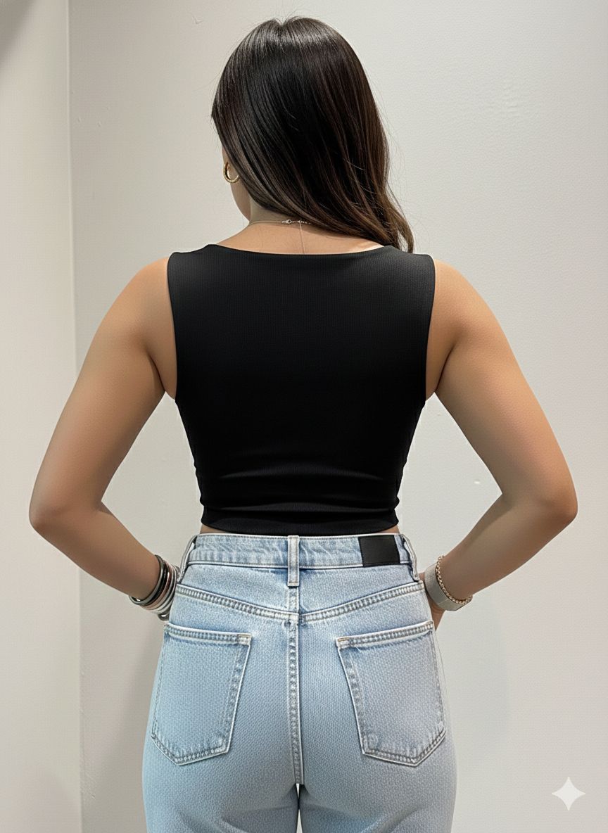 Square Neck Sleeveless Top