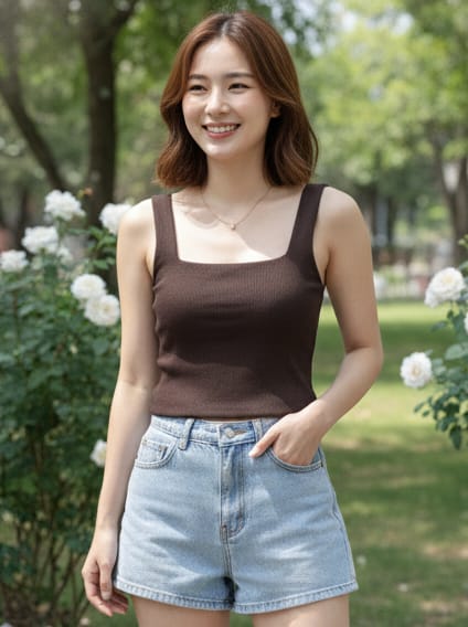 Square Neck Sleeveless Top