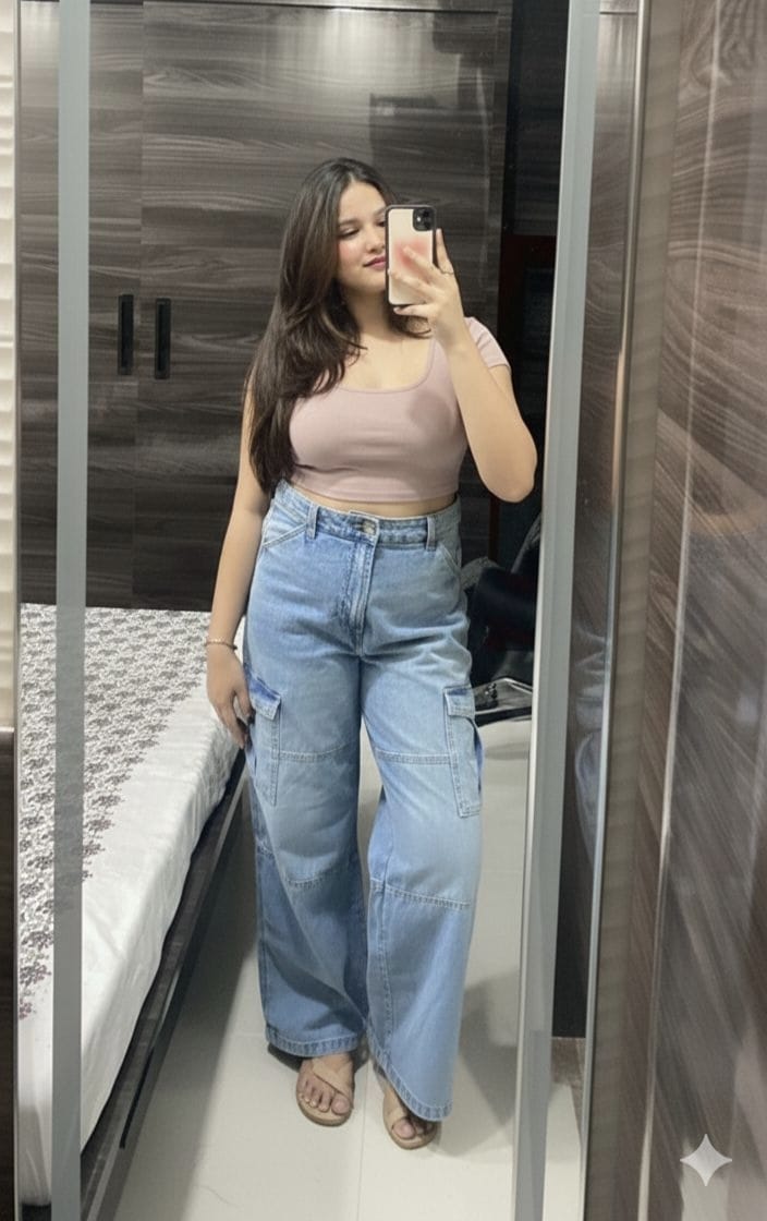 Cropped Ribbed T-shirt